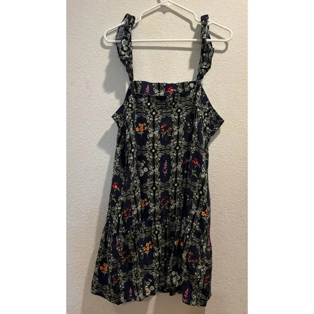 Agua Bendita x Target NWT Floral Tile Print Flutter Sleeve Mini Dress Size XL - Picture 2 of 7